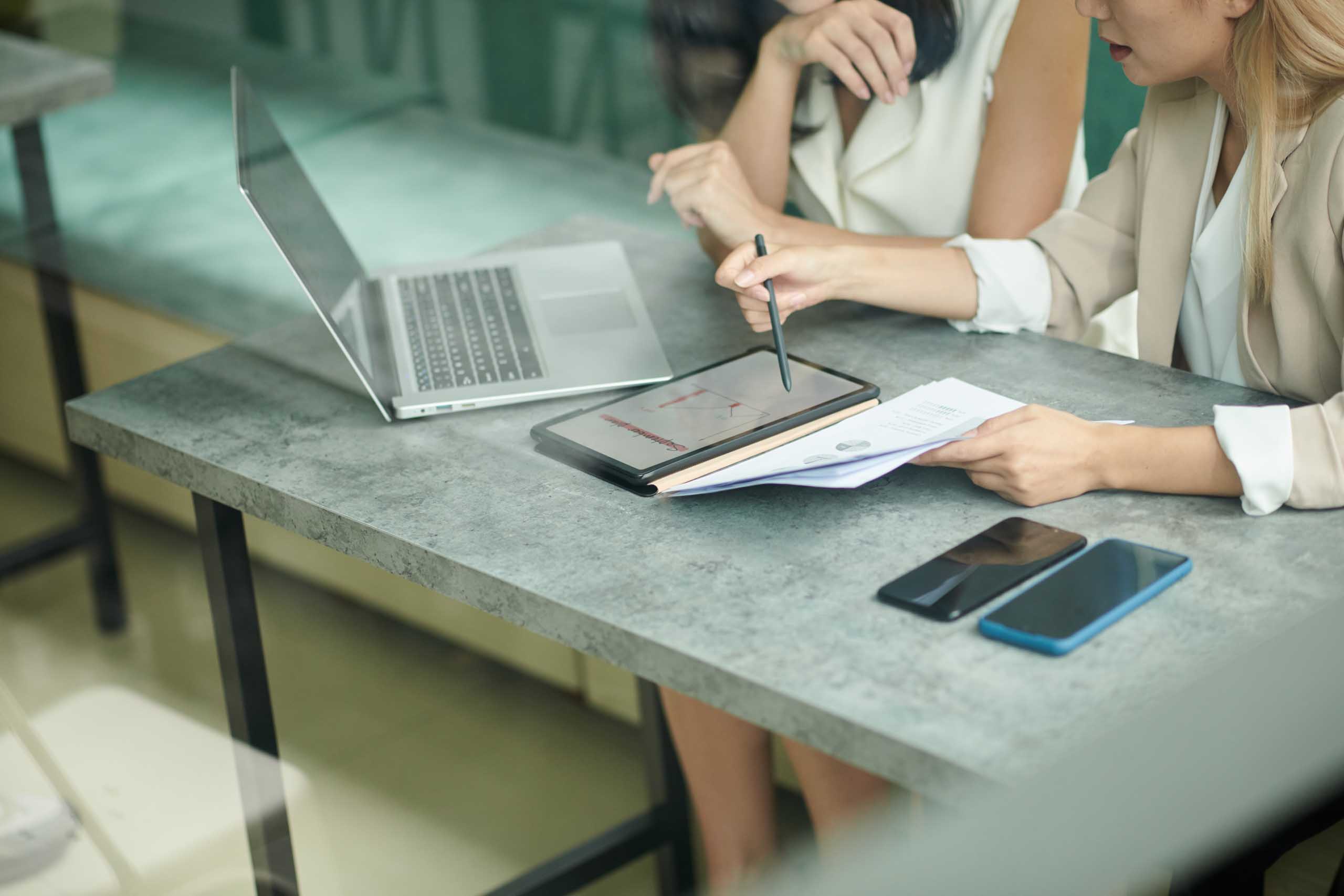 Female Entrepreneurs Discussing Project